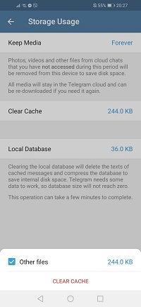 clear cache