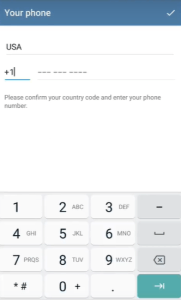 how to create a telegram account on android