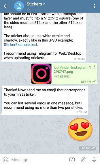 create telegram stickers for free