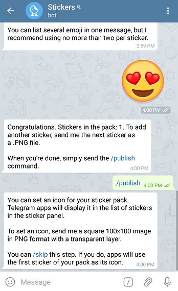 own telegram stickers