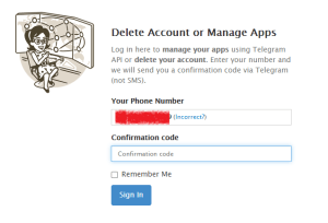 how to delete telegram account