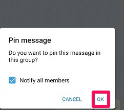 How to pin a message in Telegram 2