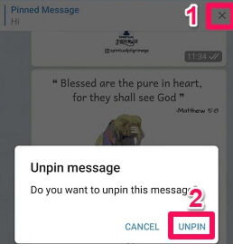 How to pin a message in Telegram 3