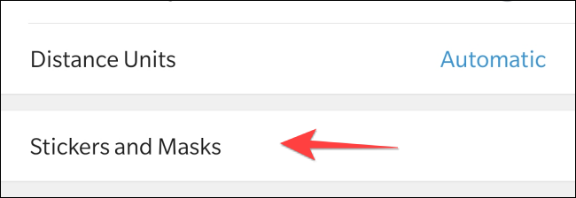 Select "Stickers and Masks"