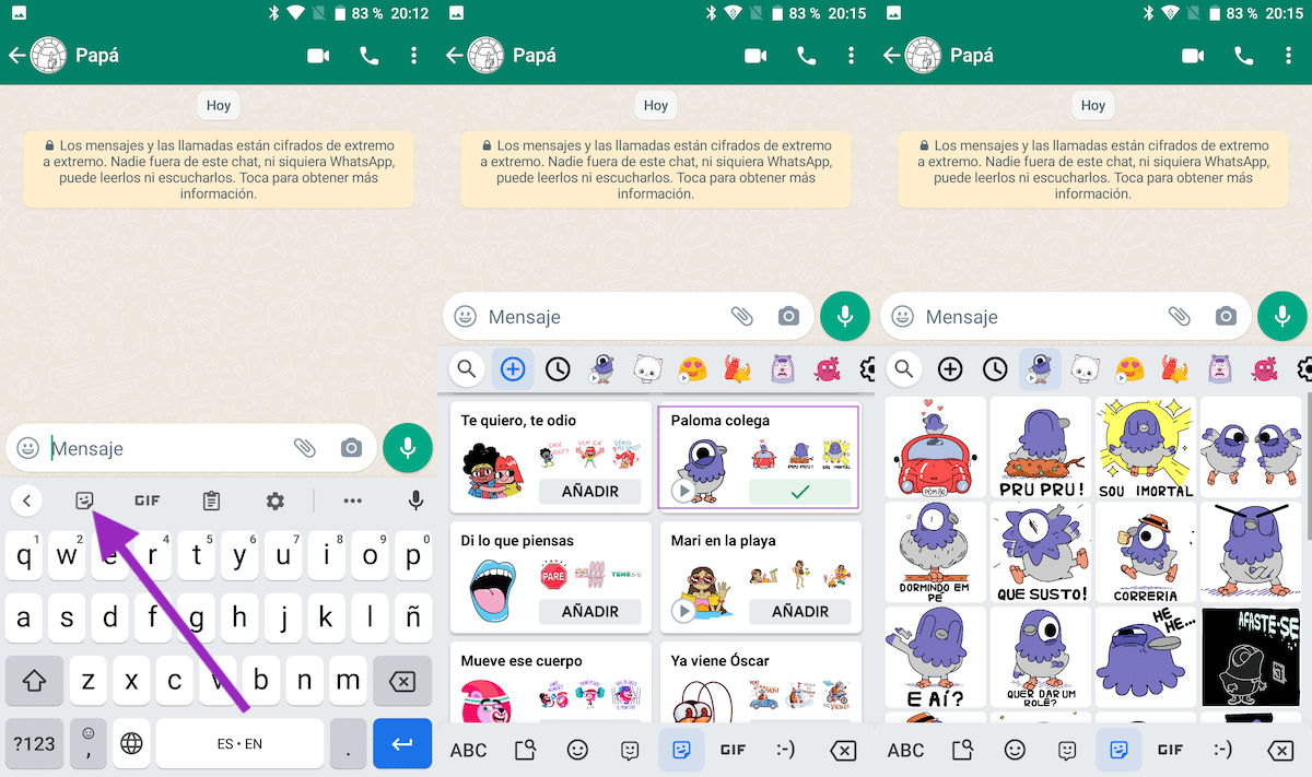 Descargar stickers WhatsApp