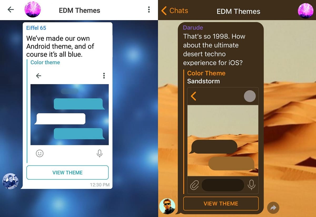 Temas chats Telegram