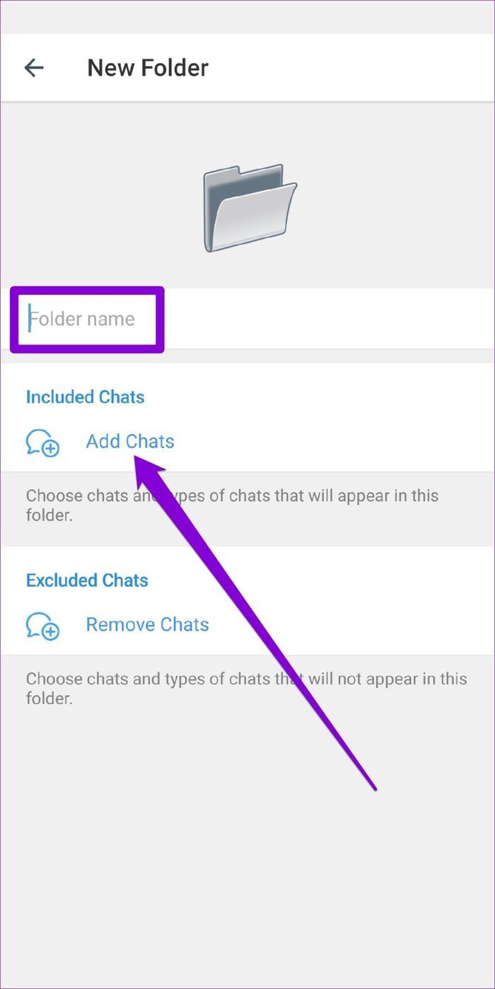 Add Chats to Folder