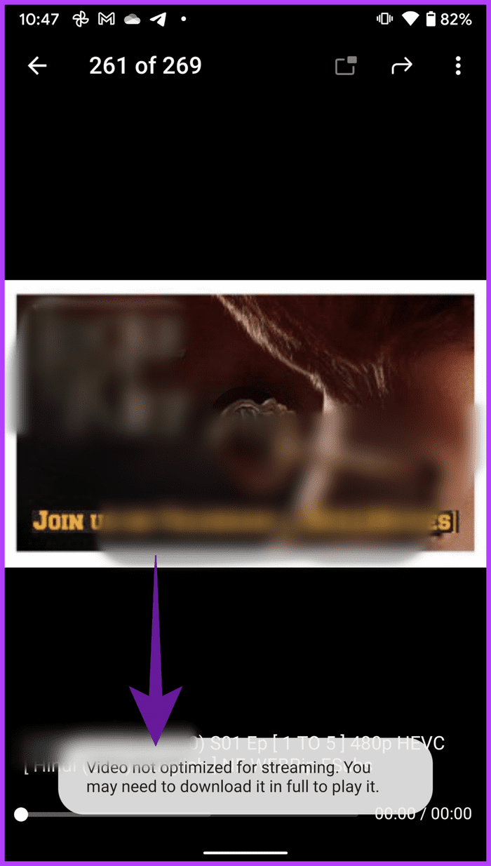Telegram videos not playing on android video not optimized