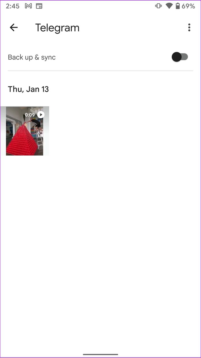 Video thumbnail telegram videos not playing on android