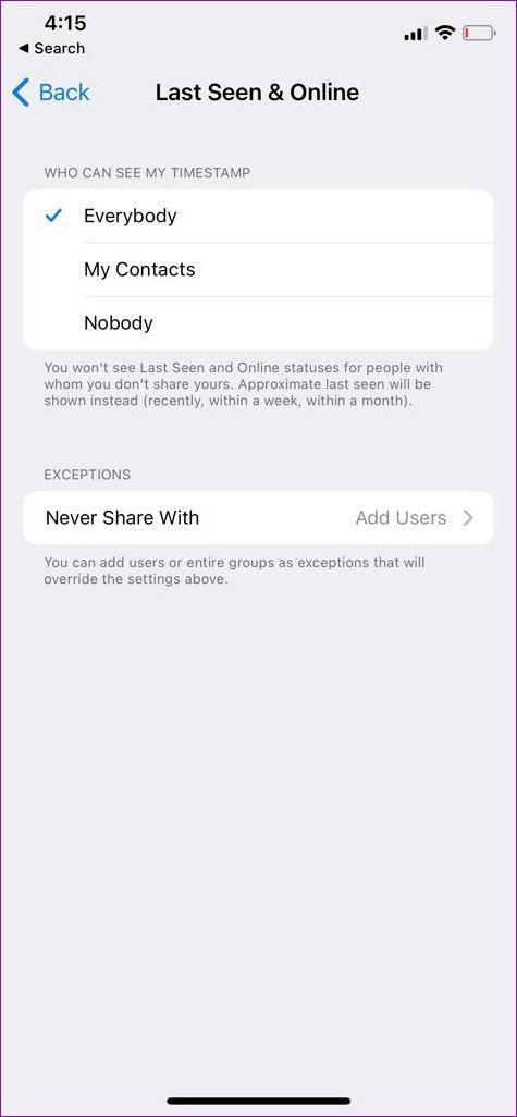 Hide Last Seen on Telegram for i Phone