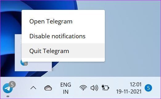 Quit telegram