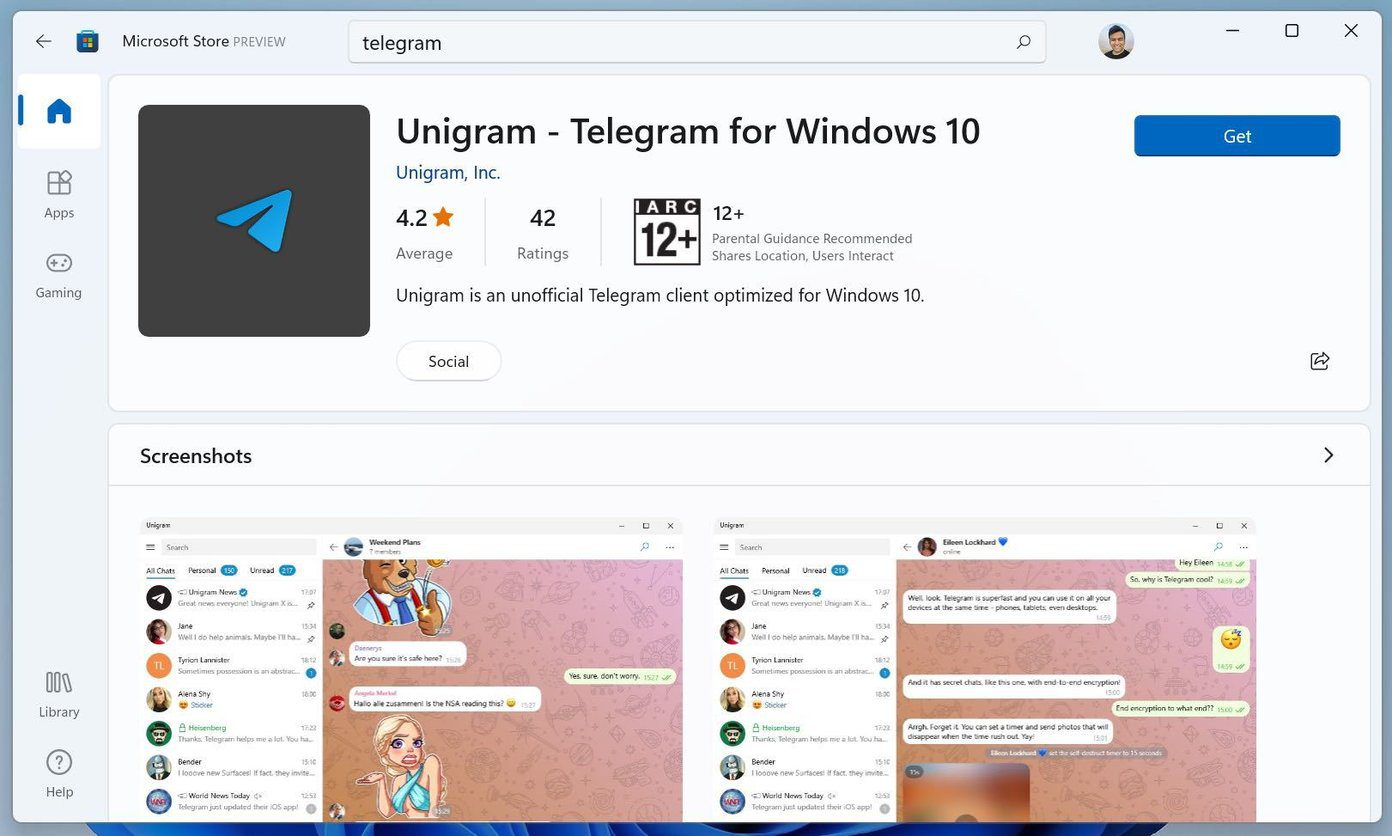 Unigram for windows