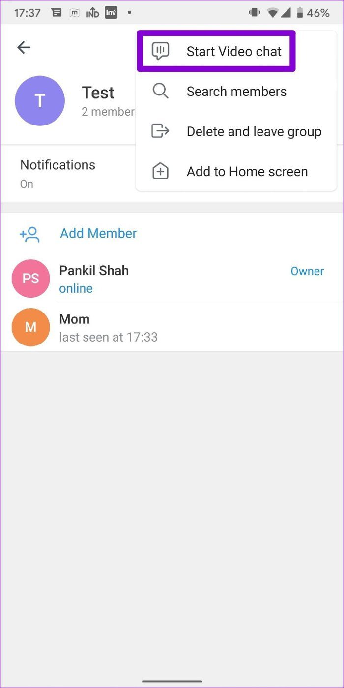 Start Group Video Chat