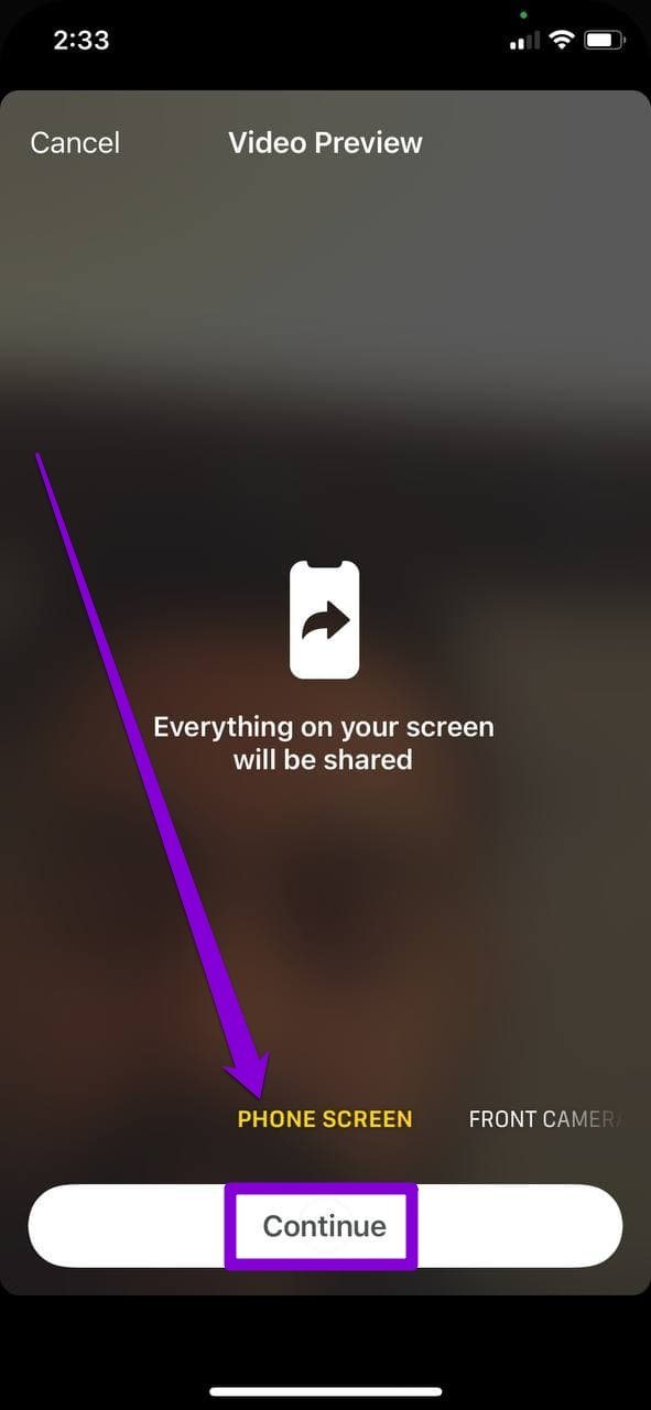 Share Screen on Telegram i Phone