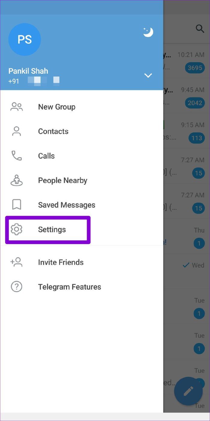 Telegram Settings