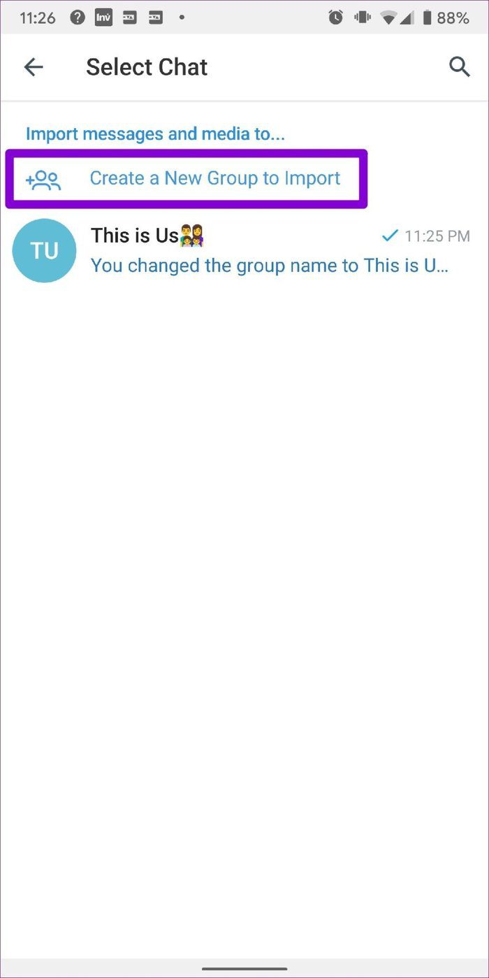 Transfer Group Chat to Telegram