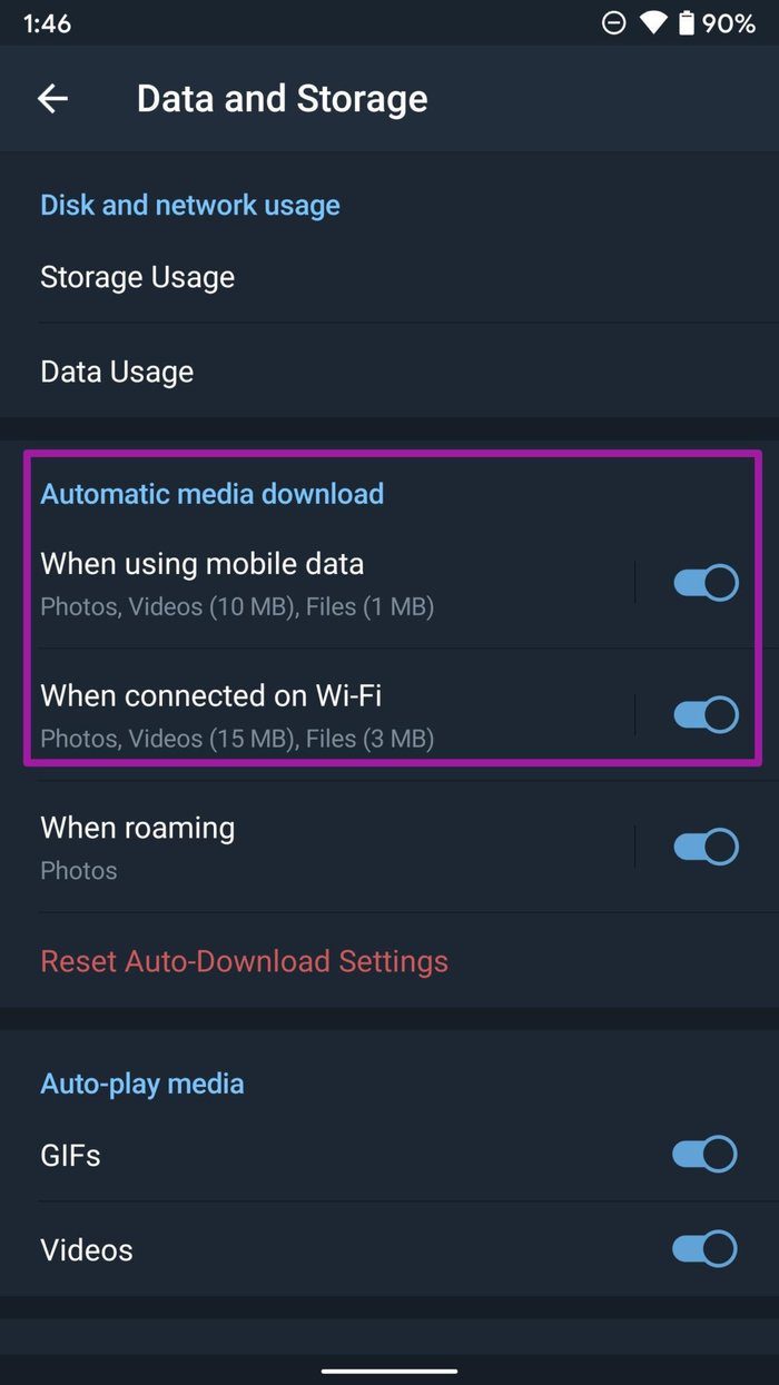 Automatic media download