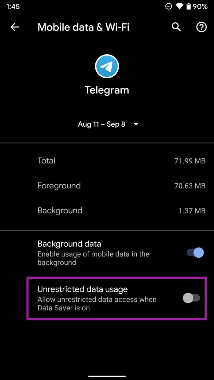 Give unrestricted data usage