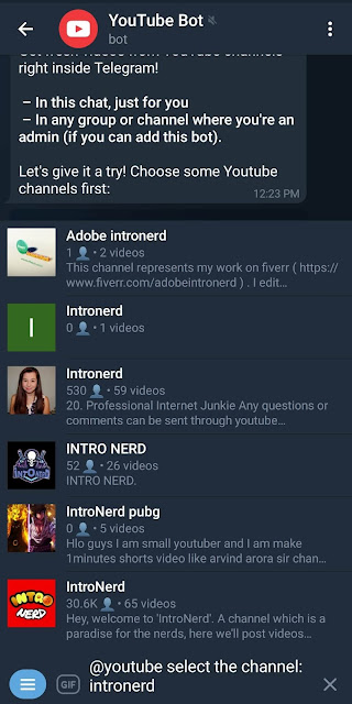 Telegram YouTube bot