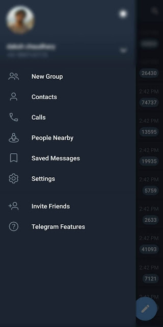 Telegram settings