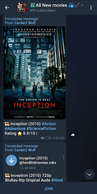All new movies telegram channel