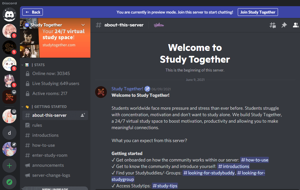 Study Together server