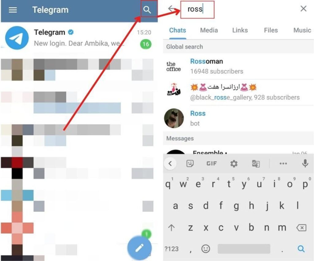 How to find someone on Telegram?