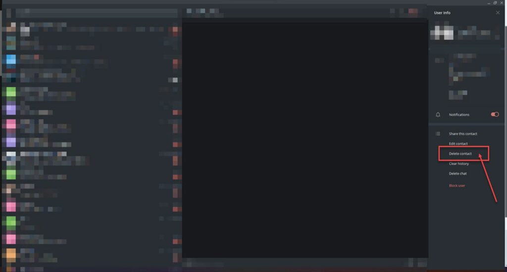 How to delete Telegram contacts?