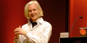 Why did Julian Assange step down as WikiLeaks editor