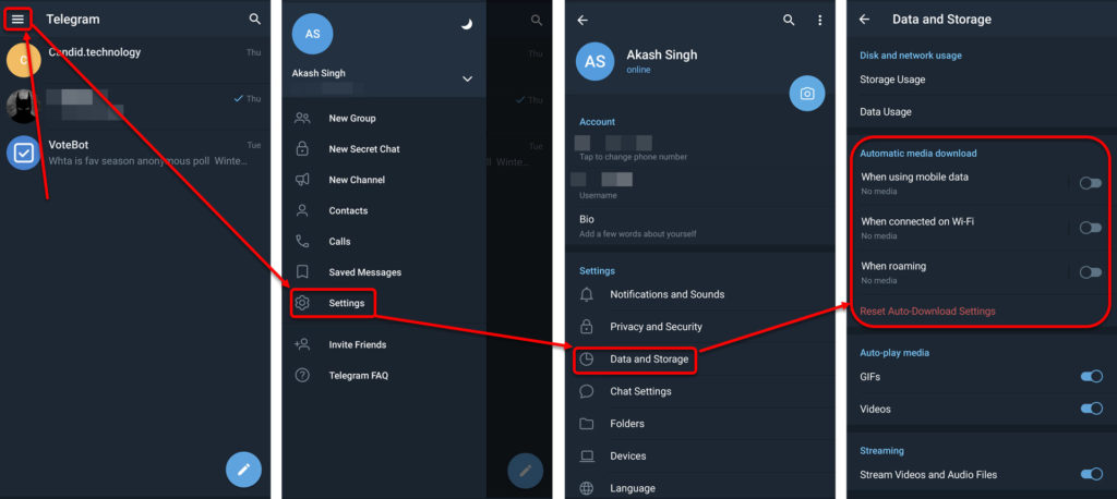 How to stop auto-download in Telegram? | Candid.Technology