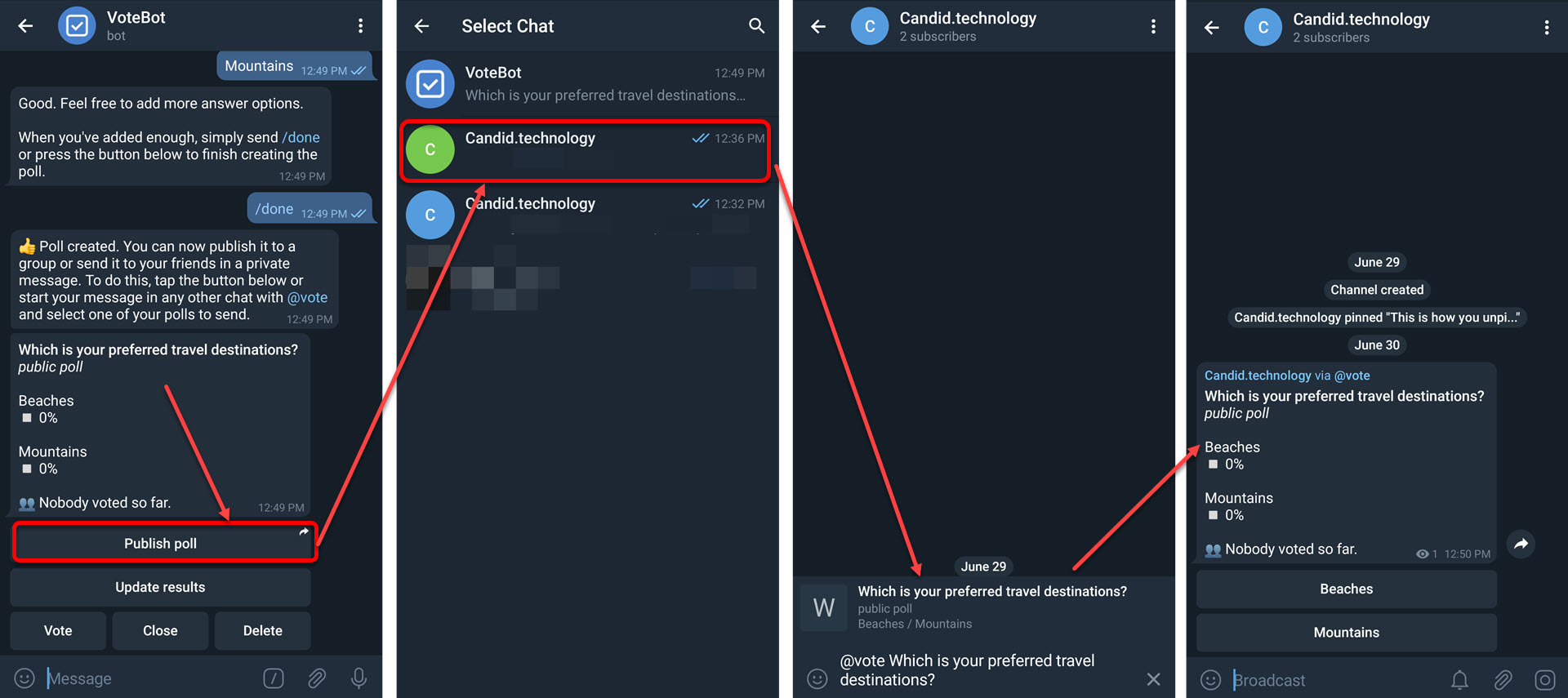 How to create a poll in Telegram? | Candid.Technology