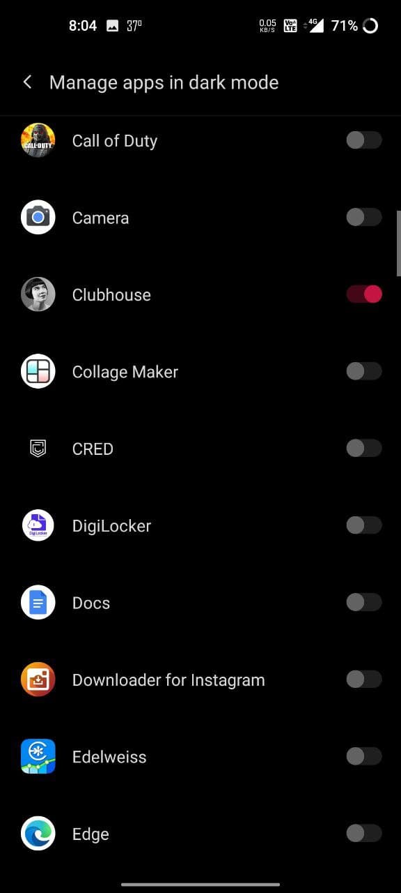 Enable Dark Mode in Clubhouse App