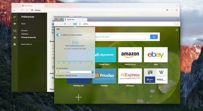 Opera browser VPN