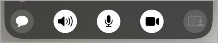 facetime camera and microphone buttons in iphone