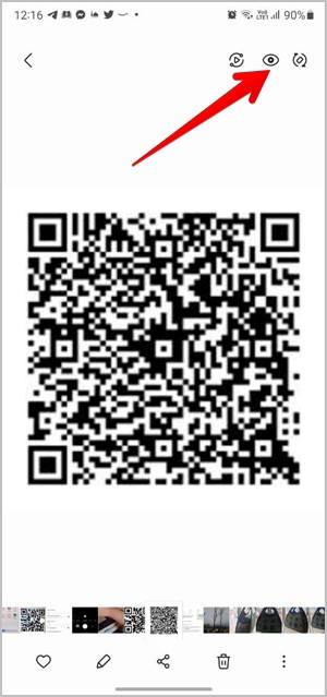 Samsung Scan QR Code Bixby Vision Gallery