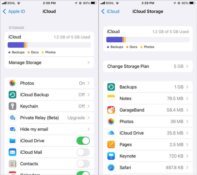 Storage Full iPhone iCloud Space