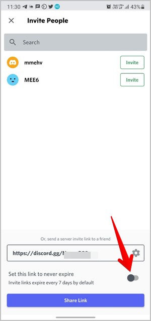 Discord Server Create Invite People Link