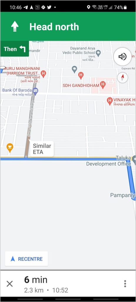 google maps navigation