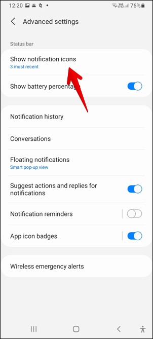 Samsung Customize Notification Icons Status Bar