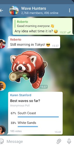 telegram text messaging