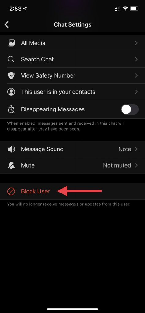 block user in signal