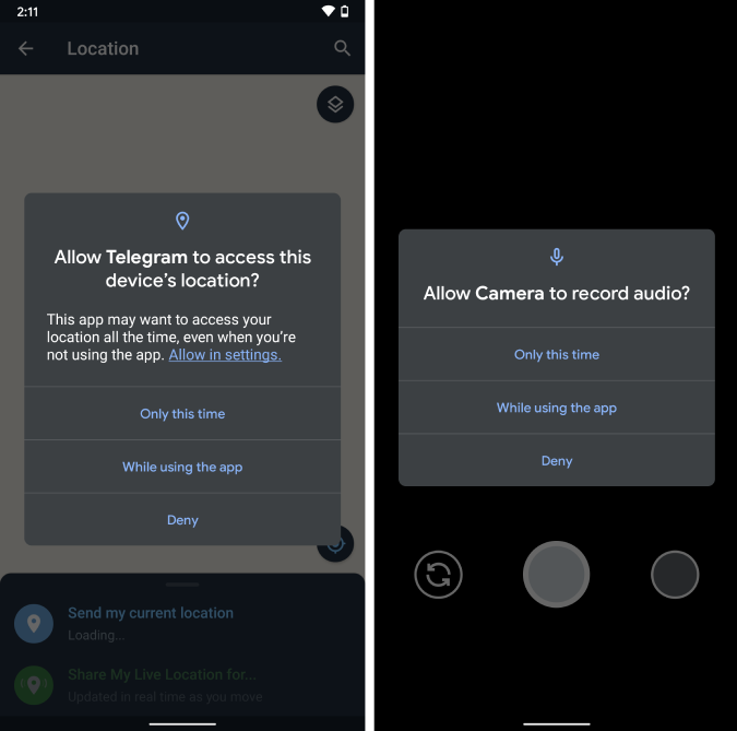 android11-new-location-and-camera-permission