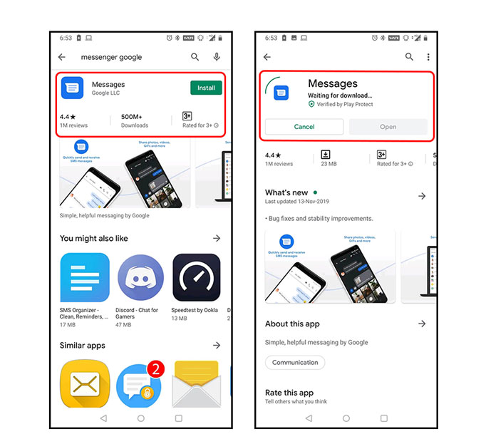 Google Messenger RCS