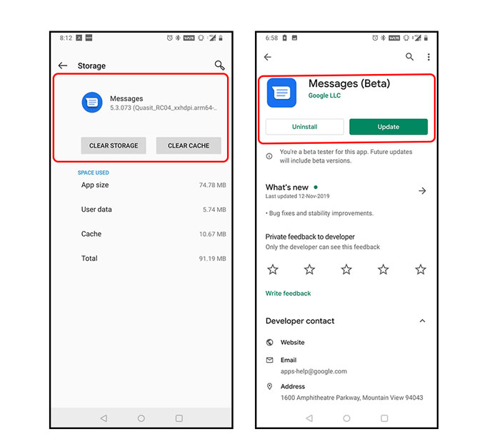 Google Messenger RCS