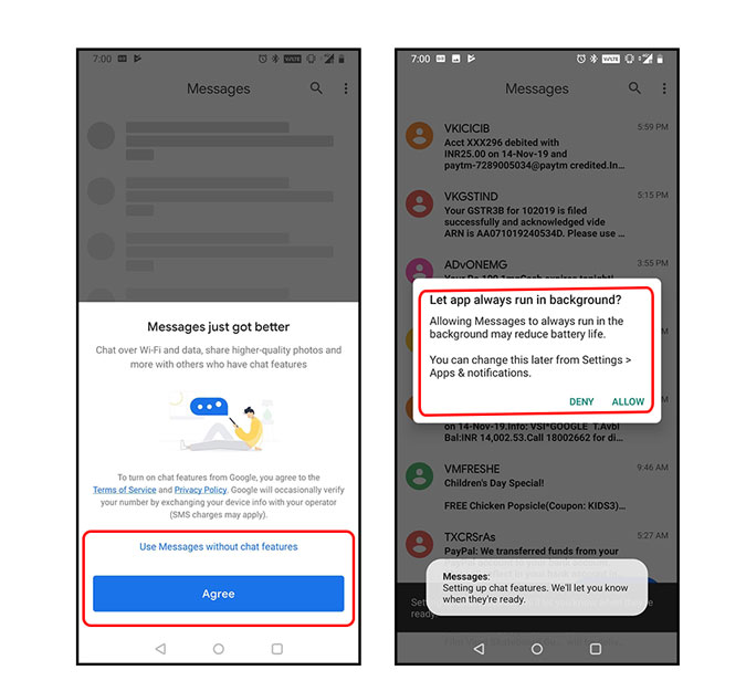 Google Messenger RCS