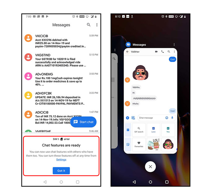 Google Messenger RCS