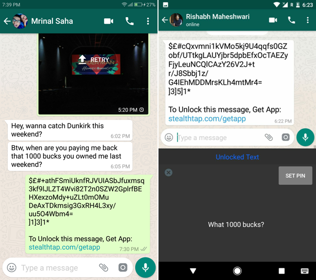 Android Apps For WhatsApp- stealthtap