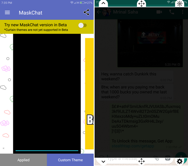 Android Apps For WhatsApp- maskchat