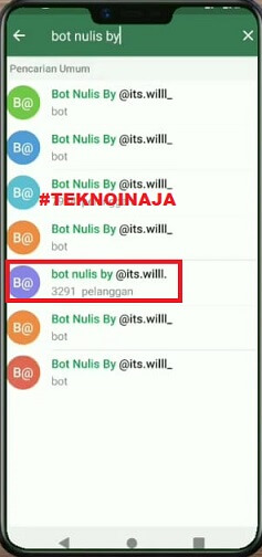 bot writing on telegram