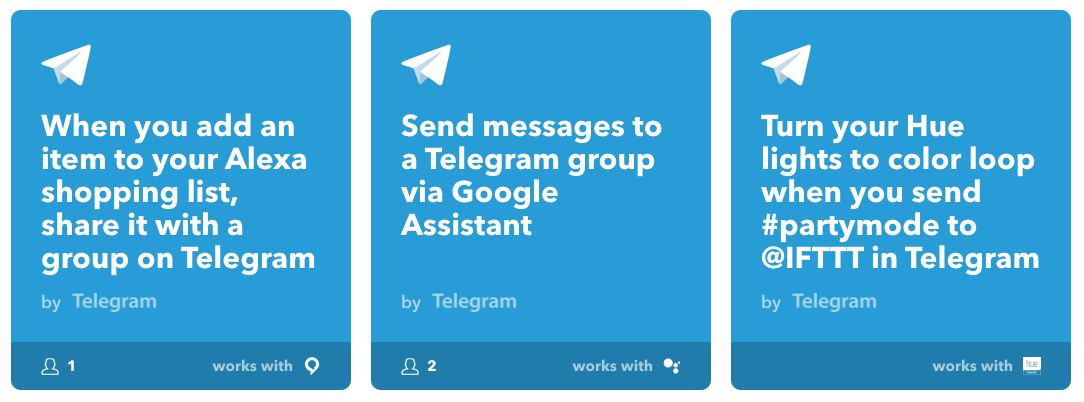 top telegram bots - IFTTT